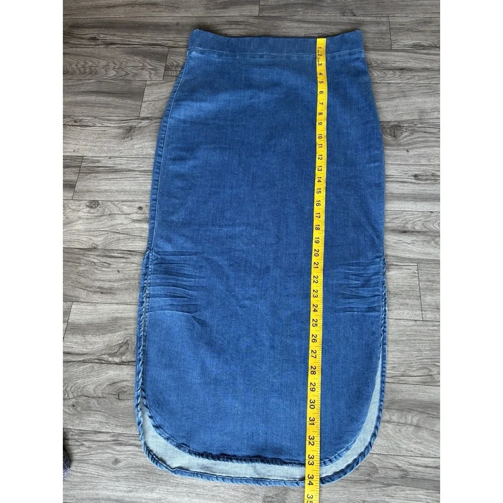 Frank & Eileen Donegal Unforgettable Denim Midi Pencil Skirt Blue Size 8 - Picture 5 of 15
